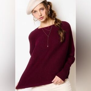 DYNAMITE | Burgundy Ribbed Sweater Sz M